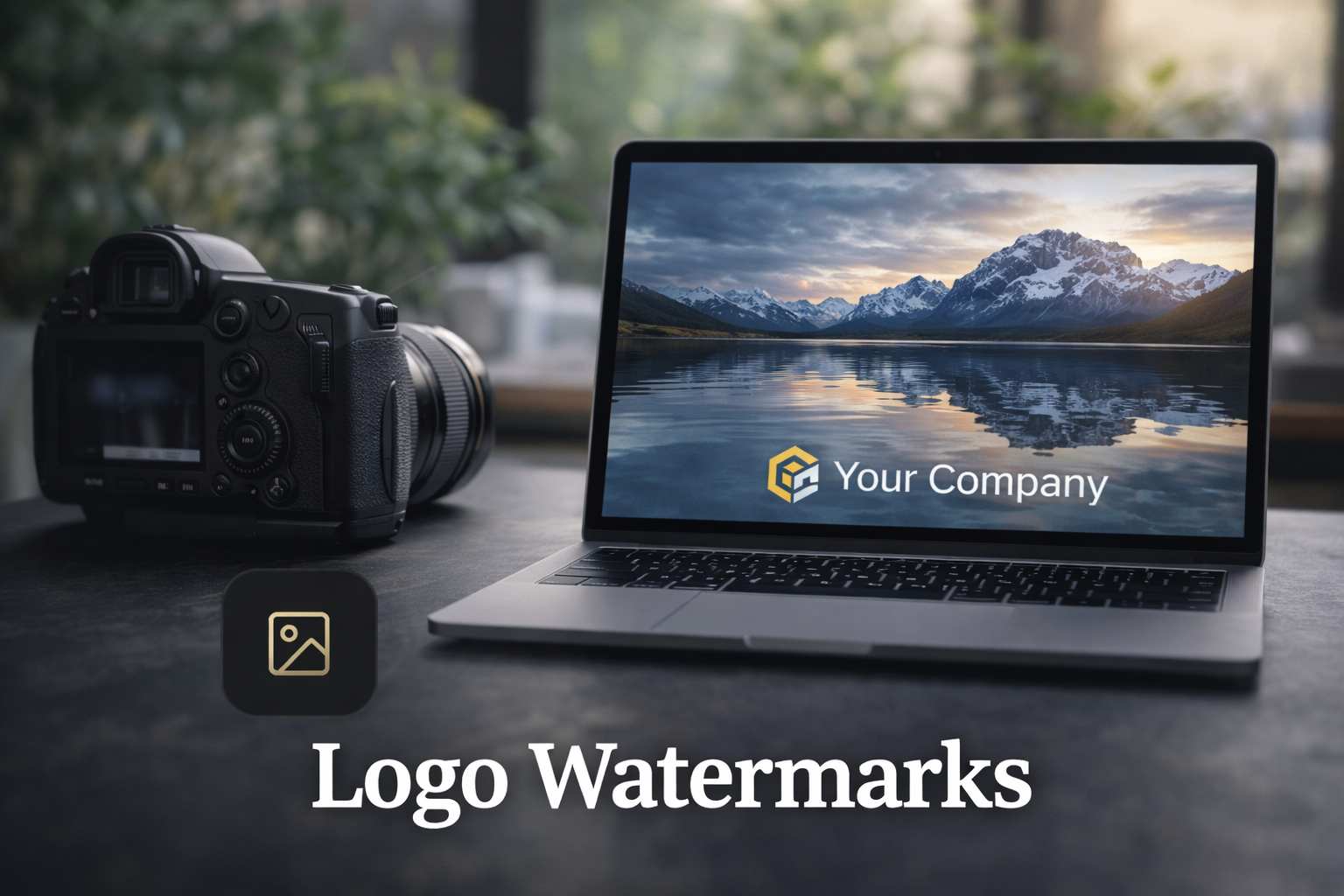 Logo watermark applied to an image